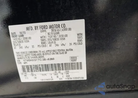 2016 Ford Explorer Sport z USA, uszkodzony, nr VIN 1FM5K8GT7GGB16260